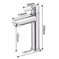 kitchen basin sink faucet tap bathroom stainless steel single cooled corrosion resistant home hardware