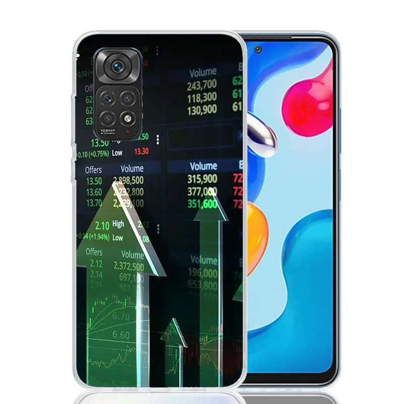 Чехол для телефона Trade Investment Forex Stock Market Xiaomi Redmi Note 13 12S 12 11S 11T 11E Pro Plus 10S 10 9S 9 8T 8 7 Art Custo