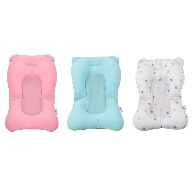 

Baby Shower Bath Tub Pad Non-Slip Bathtub Seat Support Mat Newborn Safety Security Bath Support Cushion Foldable Soft Pillow