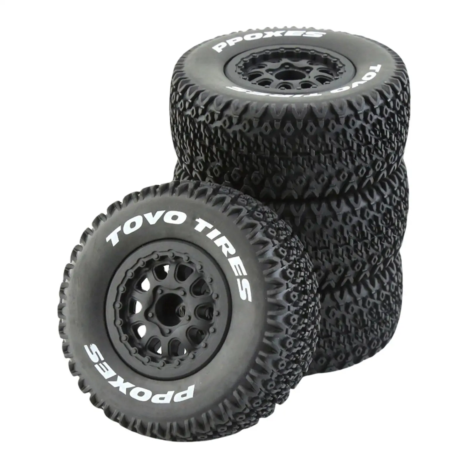 

4x 1:10 RC Wheel Tires for Huanqi 727 Crawler Short Course Truck Model Buggy DIY Accessory