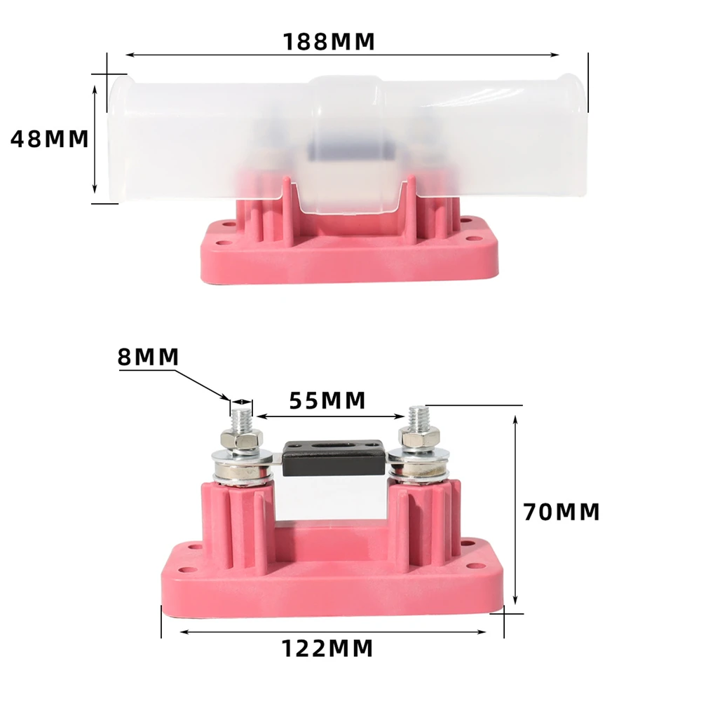

Car Audio Power Junction Box ​500 Amp ANL Ceramic Fuse & Holder Kit Pink