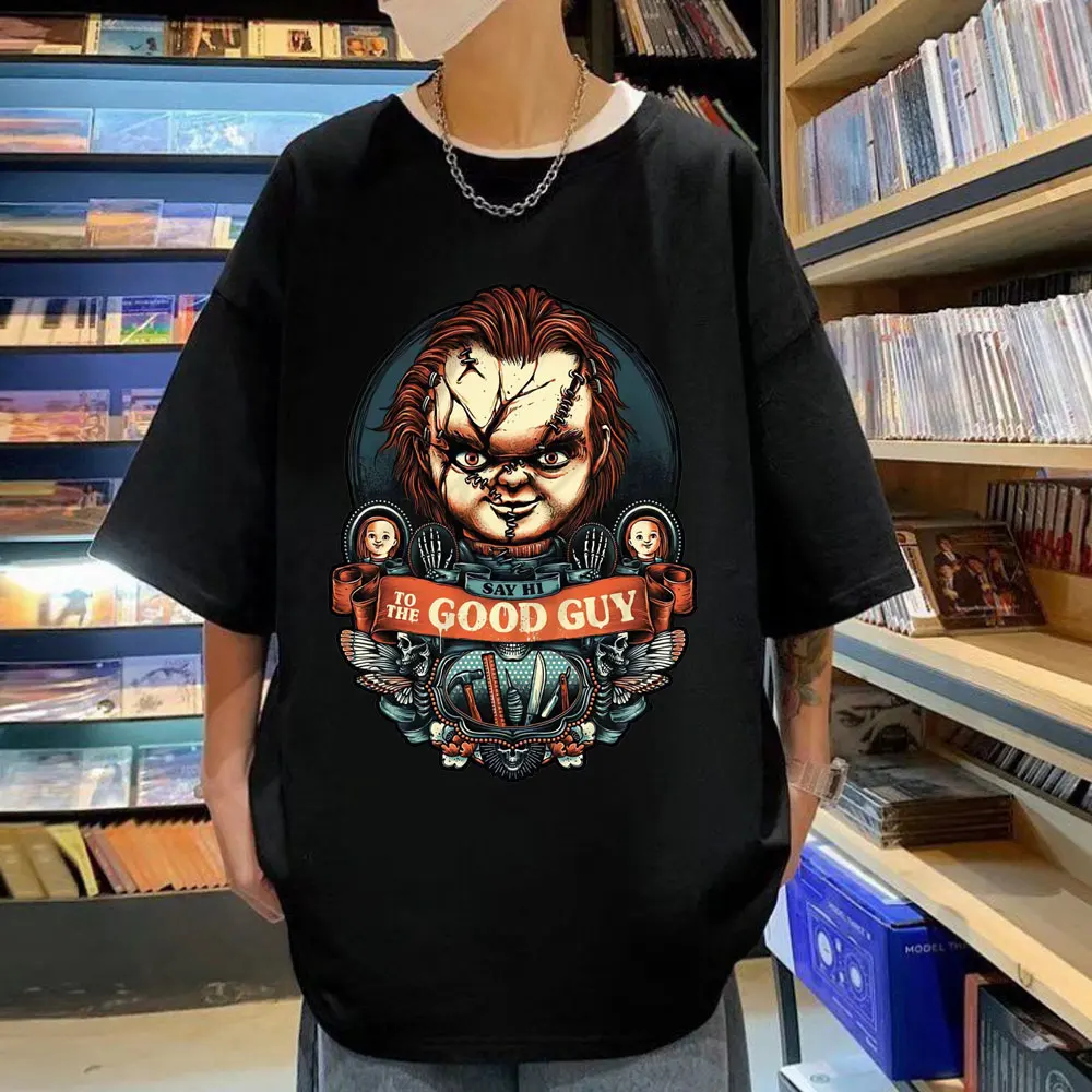 Hot Horror Chucky Doll Graphic T Shirts Men Women Vintage Gothic Oversized T Shirt Fashion Casual 100%cotton T-shirts Streetwear