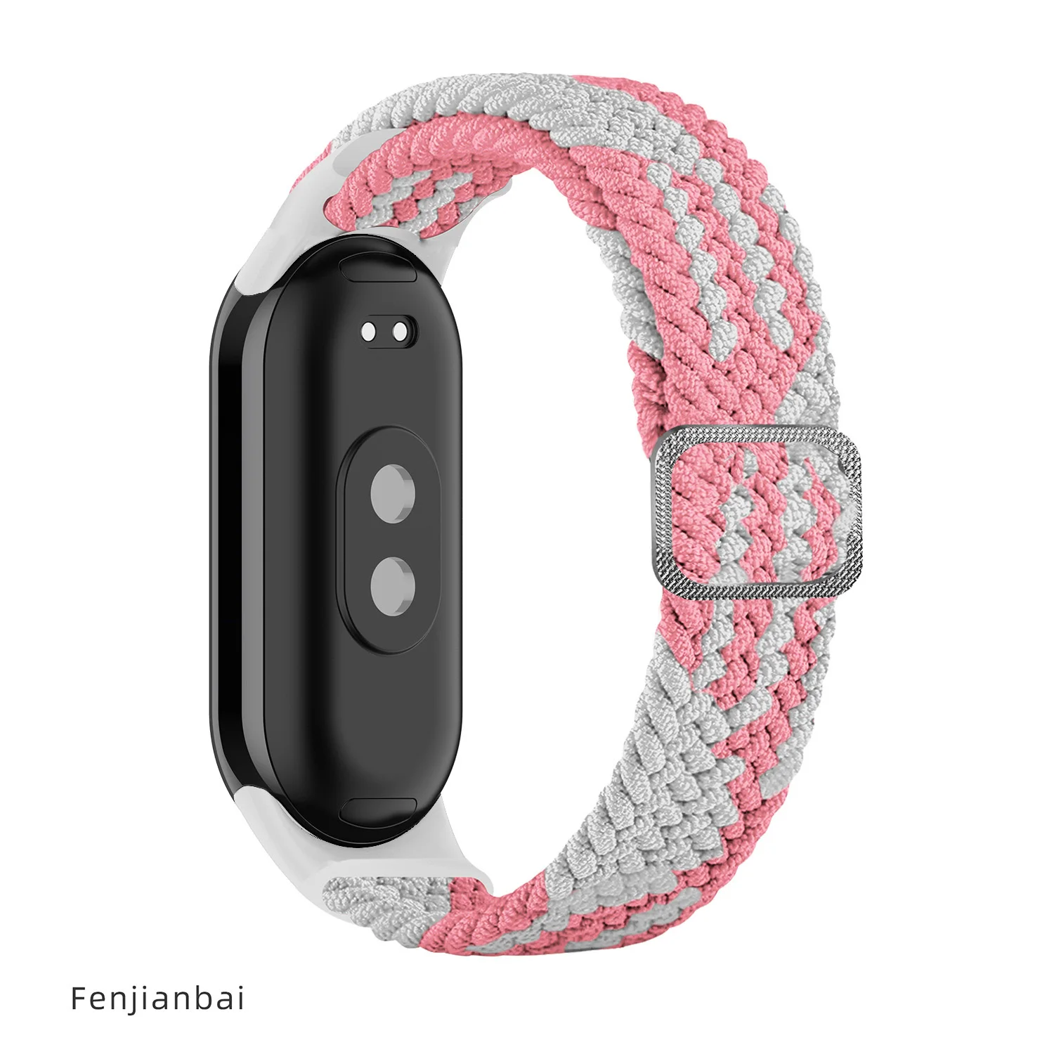 Nylon Braided Strap for Xiaomi Mi Band 8 Bracelet Wristband Adjustable for Mi Band 8 Special Replacement No Border Watchstrap