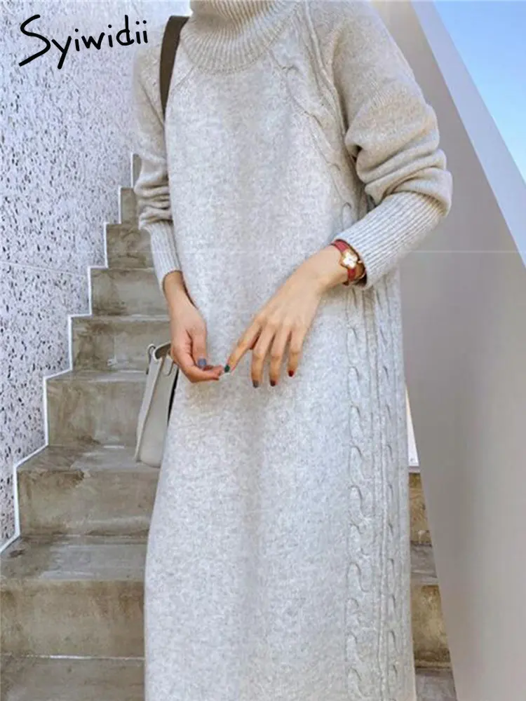 Длинное Вязаное Платье Купить