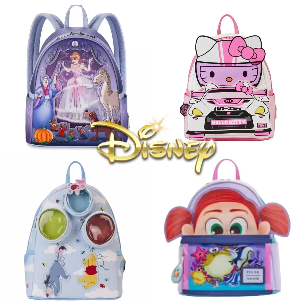 Новый Loungefly Disney Little Bear Weini Yiɾr Love Balloon рюкзак для девочек сумка школьный подарки