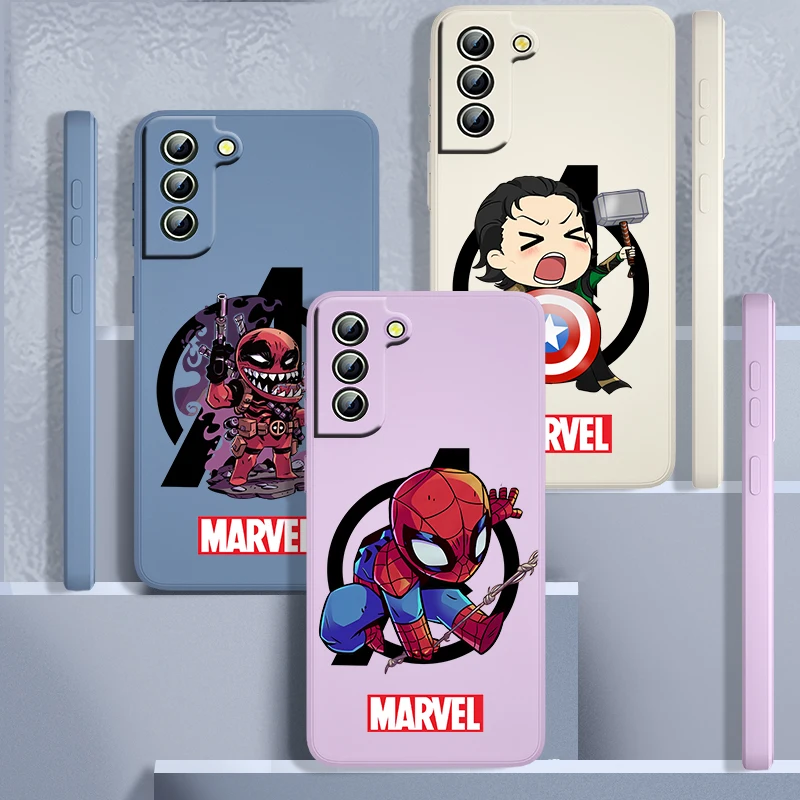 

Marvel The Avengers logo For Samsung Galaxy S22 S21 S20 FE S10 Note 20 10 Ultra Lite Plus Liquid Rope Phone Case