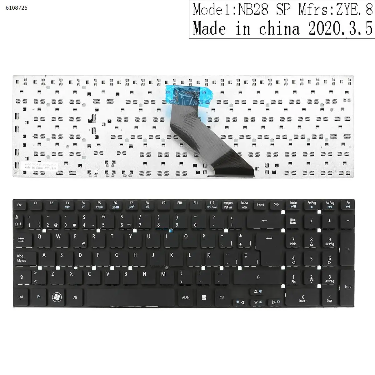 

SP Клавиатура для ноутбука ACER Aspire 5755G 5830T, черная, без фольги