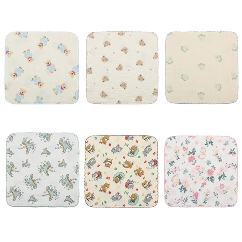 

Baby Cotton Burp Washcloth 4 Layer Small Saliva Towel Wash Face Towel Washcloths Baby Burping Cloth Newborn 12x12-inch 1560