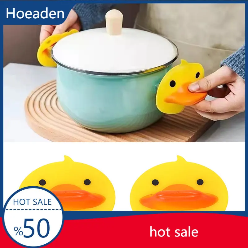 

2pcs Silicone Oven Gloves Heat Insulation Plate Clip Duck Anti-scald Baking Grip