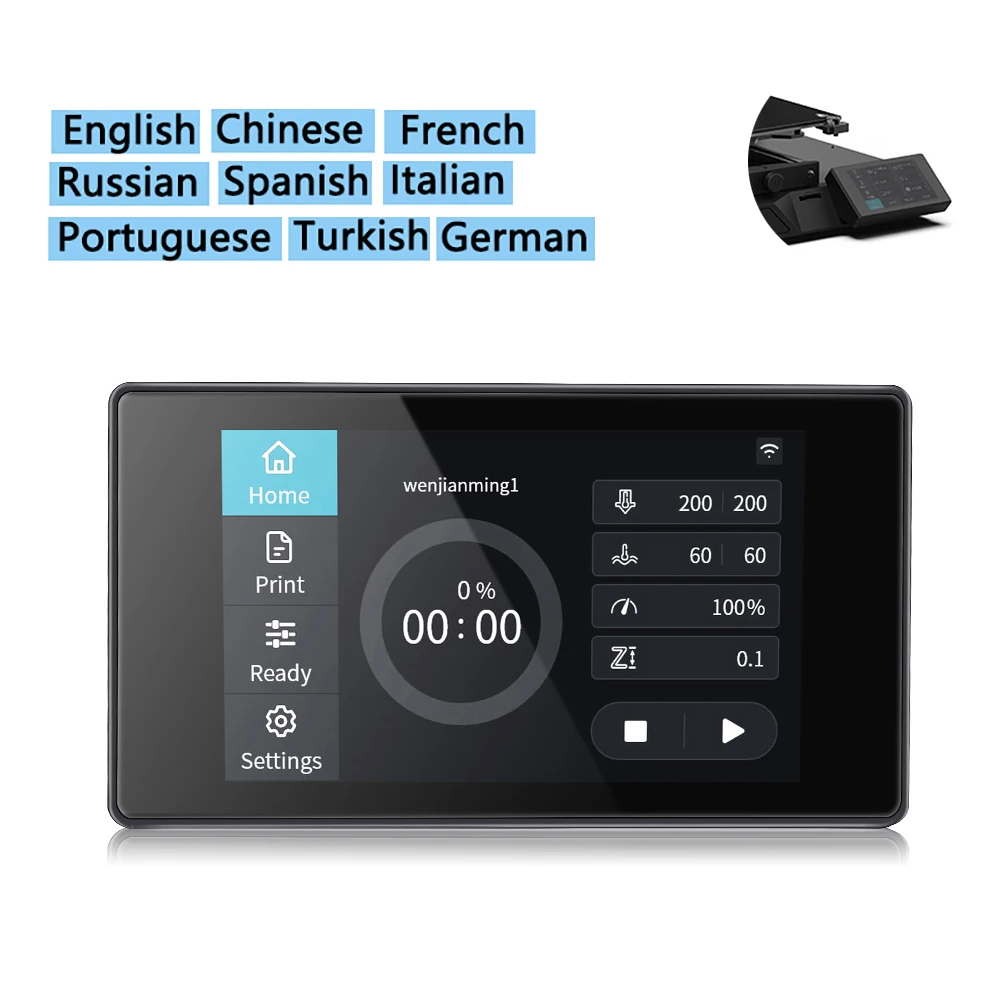 

Creality CR-10 Smart Touch Screen Kit 4.3 Inch Color IPS Screen 16MB RAM Support 9 Languages 3D Printing Parts ​