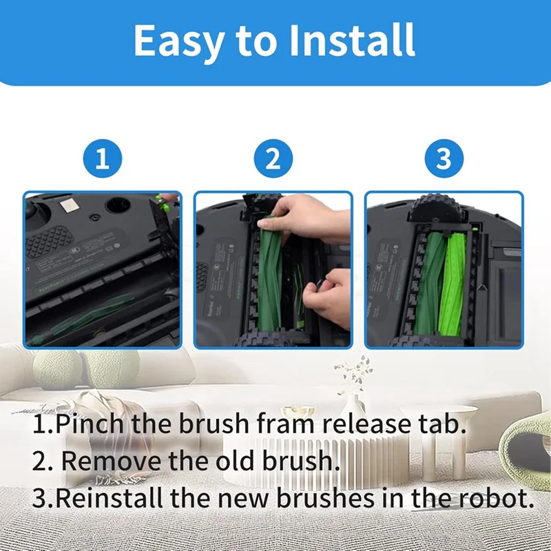 Горячие роликовые щетки для Irobot Roomba I&ampE&ampJ серии E5 E6 I1 I1+ I7 I7+ I6 I6+ I3 I3+ I4 I4+ I8 J5 J5+ J7 J7+ J9