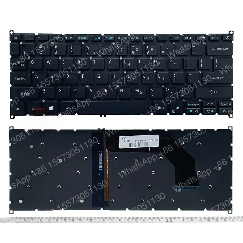 Фото Новая американская клавиатура для Huawei NBZ-WBE9 KLCZ-WDH9 bohl-WFP9 NBR-WAI9 KLVL-WFE9 с подсветкой, черная №1