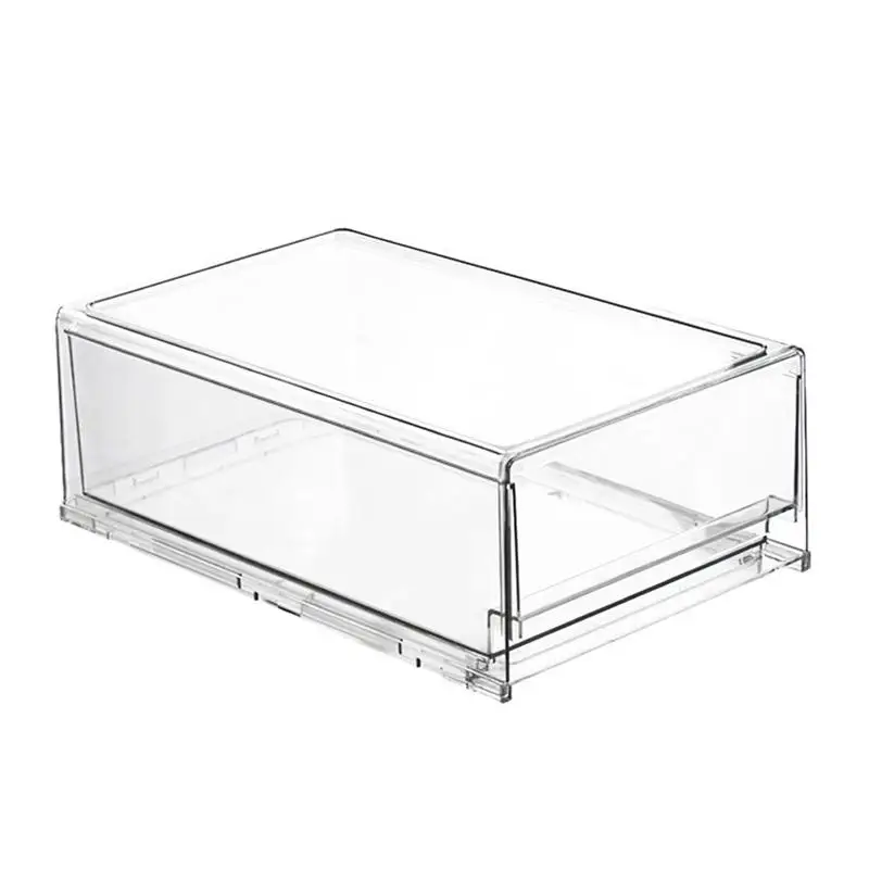 

Transparent Stacking Storage Container Drawer Bin Reusable Clear Stackable Storage Container Box With Pull Out Drawer Storage