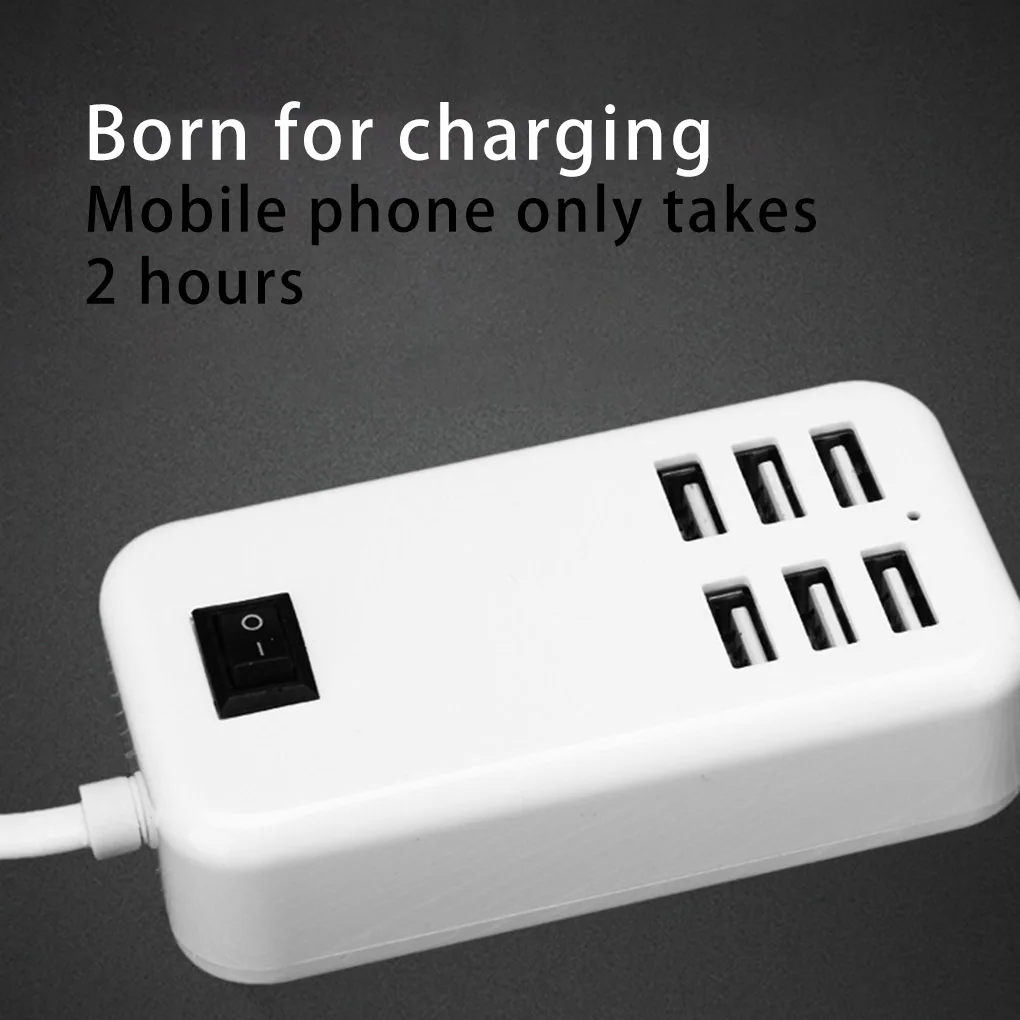 

Mobile Phone USB Charger Portable Desktop Earphone MP3 Multiple Ports Charging Station DC 5V 2 4A Chargers US Plug