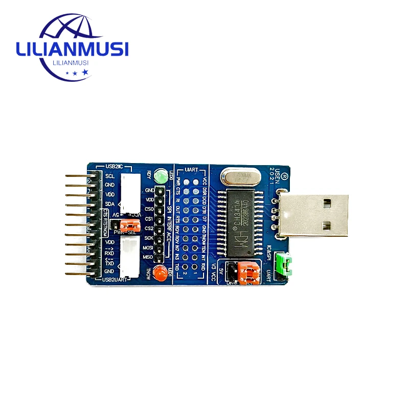 Адаптер CH341A с USB на I2C/IIC/SPI/UART/TTL/ISP, параллельный конвертер портов EPP/MEM