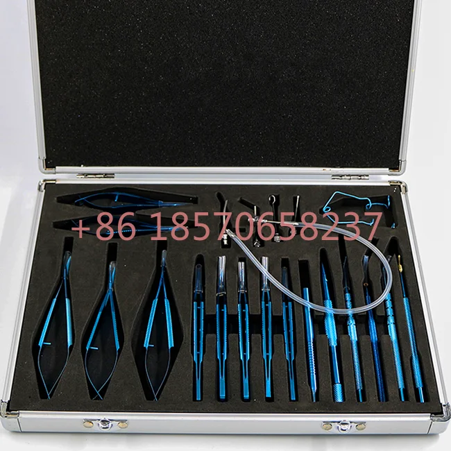 

Набор хирургических инструментов для катаракты из титанового сплава, набор для катаракты с 21 офтальмологическими хирургическими инструментами