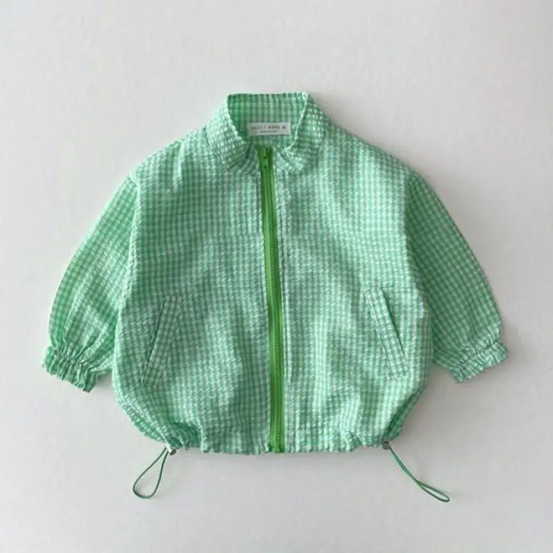 

MODX New Girls Candy Color Sunscreen Jacket Summer Thin Children Coat Loose Kids Boys Zipper Jacket 0-5 Year Children Clothing