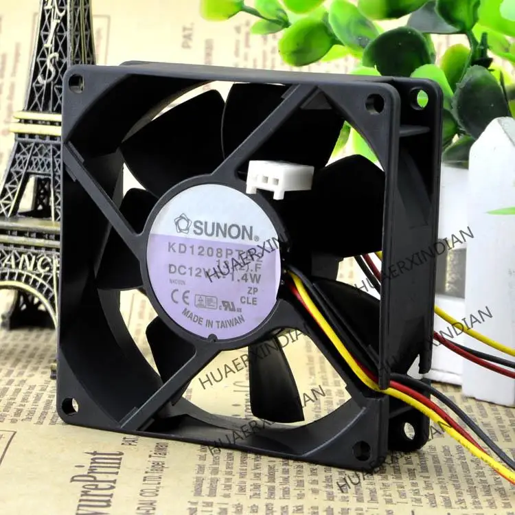 Новый комплект с 3 охлаждающими вентиляторами KD1208PTB2 12 В 1,4 Вт 8025 8 см