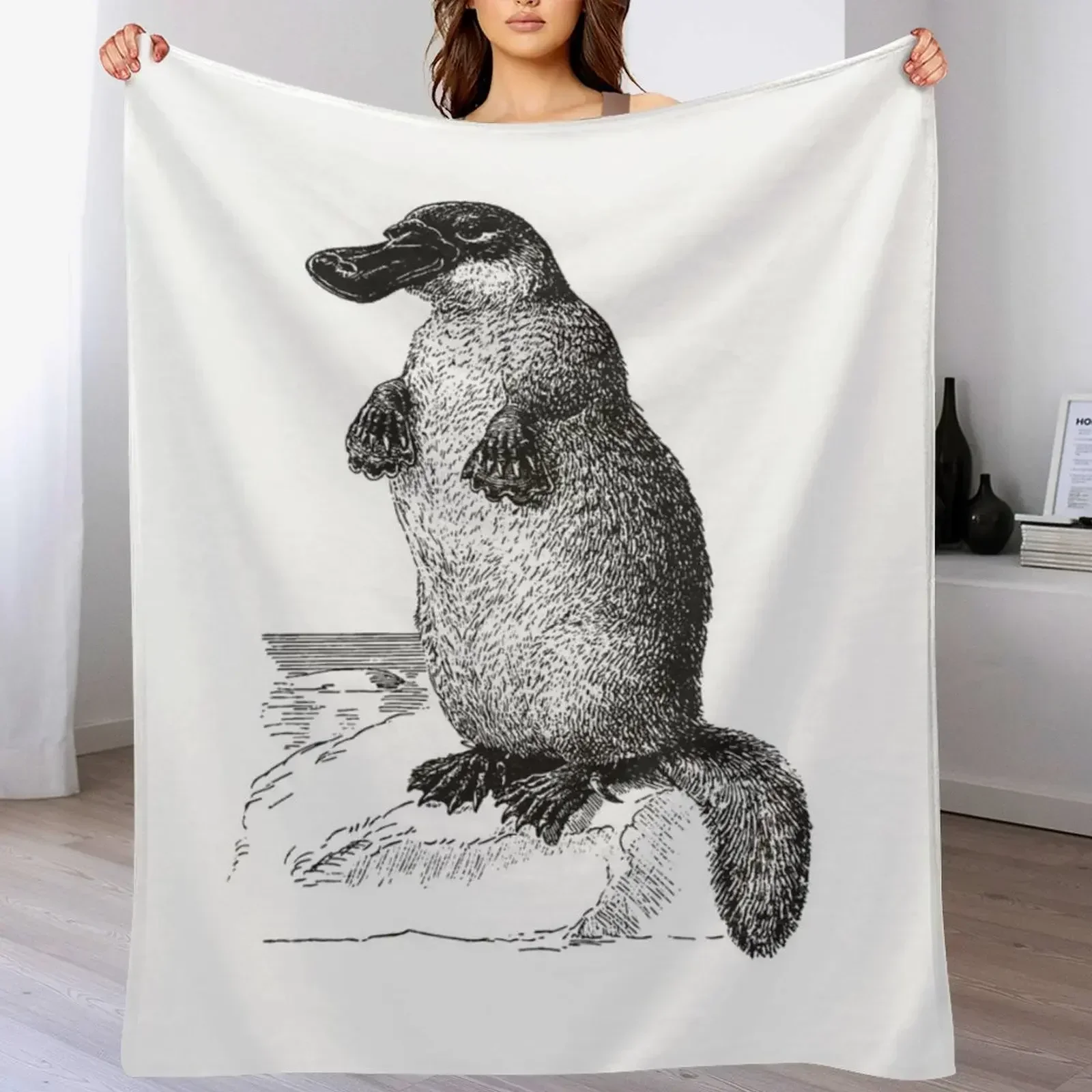 platypus Throw Blanket Furry Single Blankets