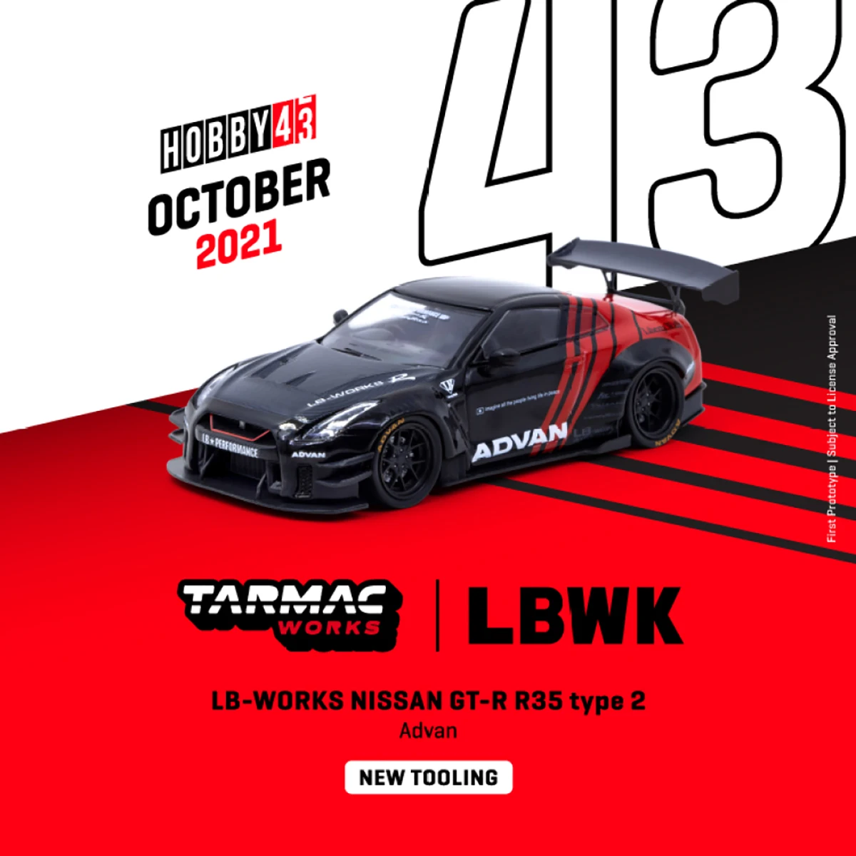 

Model Car 1:64 Pop Toys TW 1:43 Model Car Nissan GT-R R35 LB-WORKS Advan Alloy Die-cast Vehicle Display Collection