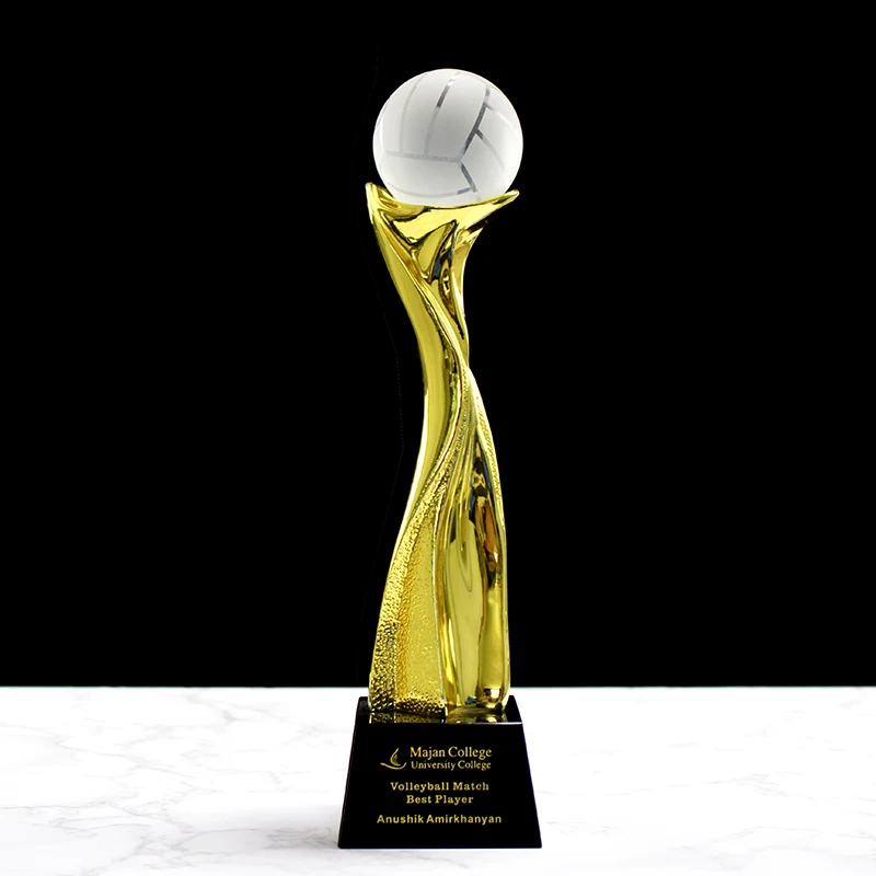 Evento deportivo personalizado, trofeo de cristal, premios de campeón para voleibol, fútbol, Golf, baloncesto, recuerdo, artesanía de cristal, regalos