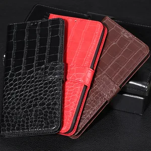 Crocodile design Flip Leather Wallet Phone Case For Vivo iQOO 11 Z7 Z7x / 1601 1603 1606 1609 1610 1611 1612 1915 phone cover