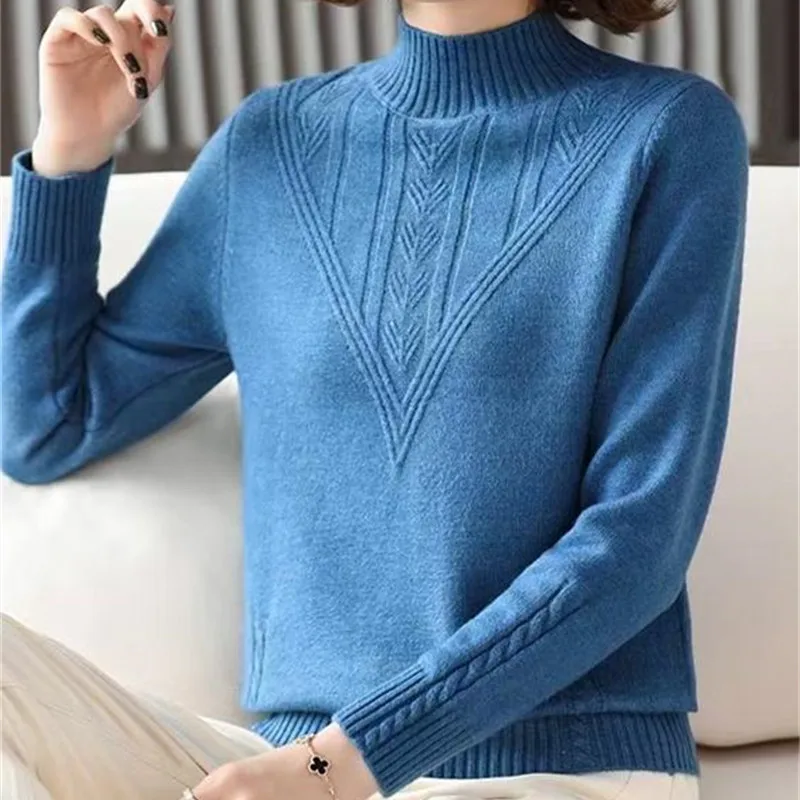 

New Sweater For Women Sweaters Female Blue Winter Woman Sweater Knitting Pullovers Knitted Sweaters Jumper 2022