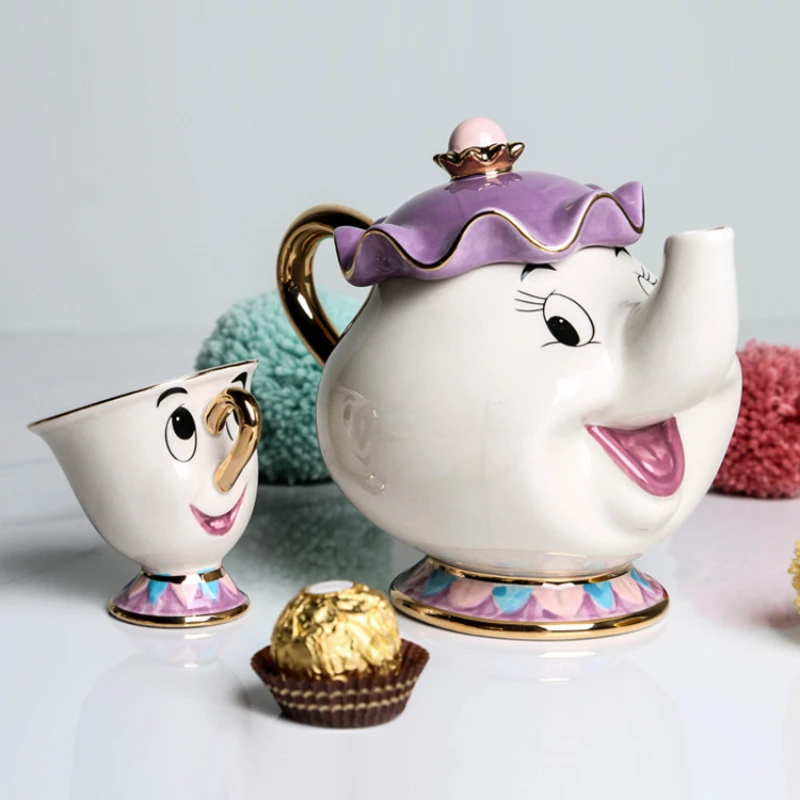 

Three-dimensional teapot set cup with beauty beast teapot tea pot beaty and the beast bone china tea set coffee set tea party