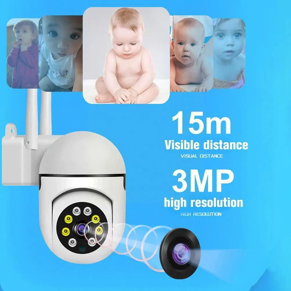 Наружная умная IP-камера видеонаблюдения с Wi-Fi, водонепроницаемая домашняя беспроводная камера безопасности, монитор слежения, наружный датчик движения I7K5