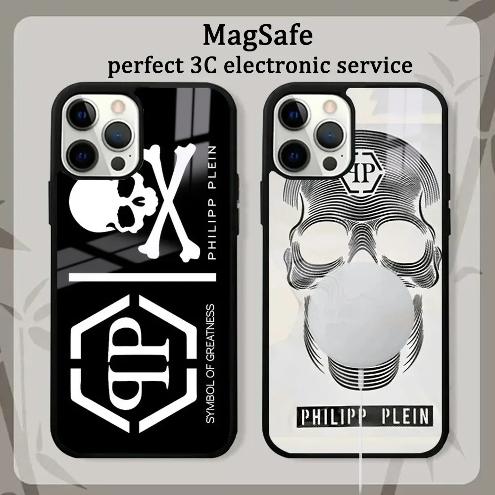 Phone Case For iPhone 16 15 14 13 12 11 Pro Max Plus Mini Magsafe Mirror Wireless Magnetic Cover Q-qp-P P-Philipp P-PleinEs-S