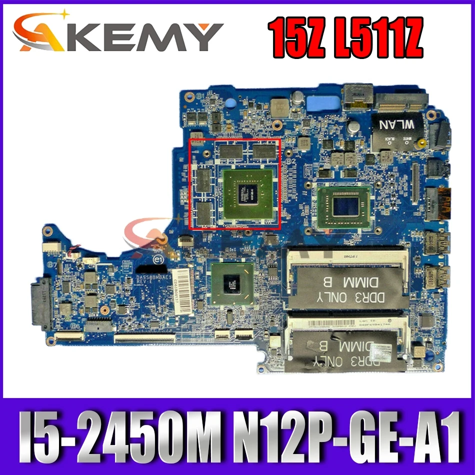 

Free shipping For 15Z L511Z Laptop motherboard CN-0YHJDK 0YHJDK YHJDK DASS8BMBAE1 With I5-2450M CPU N12P-GE-A1workignw well
