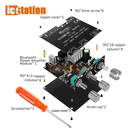 2x50 Вт HIFI Bluetooth 5.0 Плата усилителя мощности сабвуфера T50L стерео цифровой аудио усилитель мощности AMP AUX USB TPA3116D2