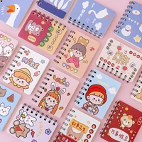 kawaii ring binder spiral notebook a7 cute animal writing pads mini pocket book for drawing korean stationery school supplies