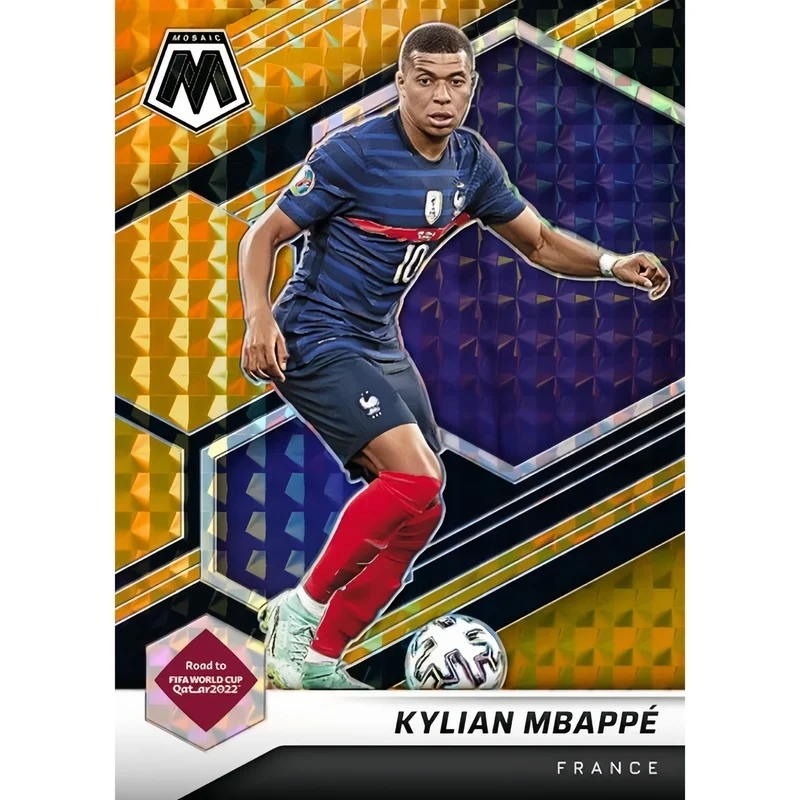 Фото Самодельная коллекционная карточка по футболу FIFA World Cup Panini Donruss Select Mosaic Cracked Ice Kylian Mbappe Lottin collection №4