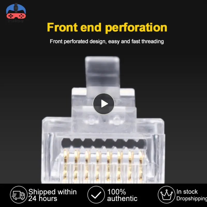 

1~5PCS Rj45 Cat5 Cat5e Pass Through Connector Network Unshielded 8P8C Modular Pass Through Plug for Ethernet Cables