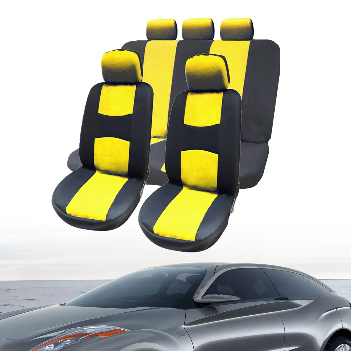 

Car Covers with Detachable Headrests Full Set