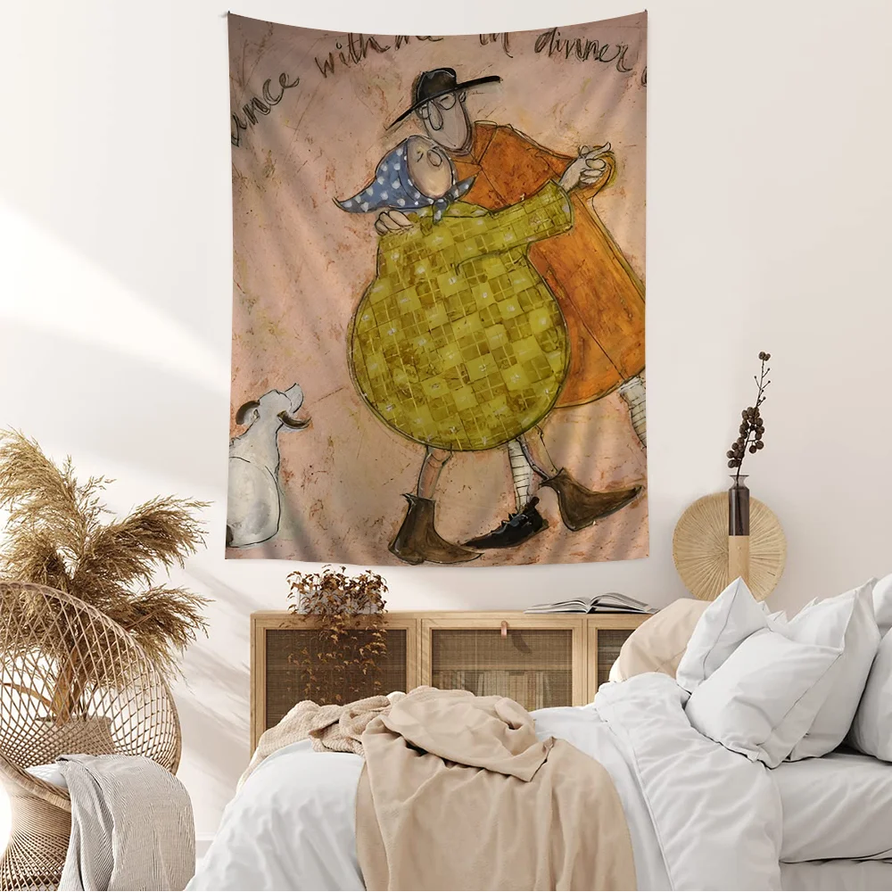 Настенный Гобелен Sam Toft с абстрактным пейзажем цветные богемные настенные