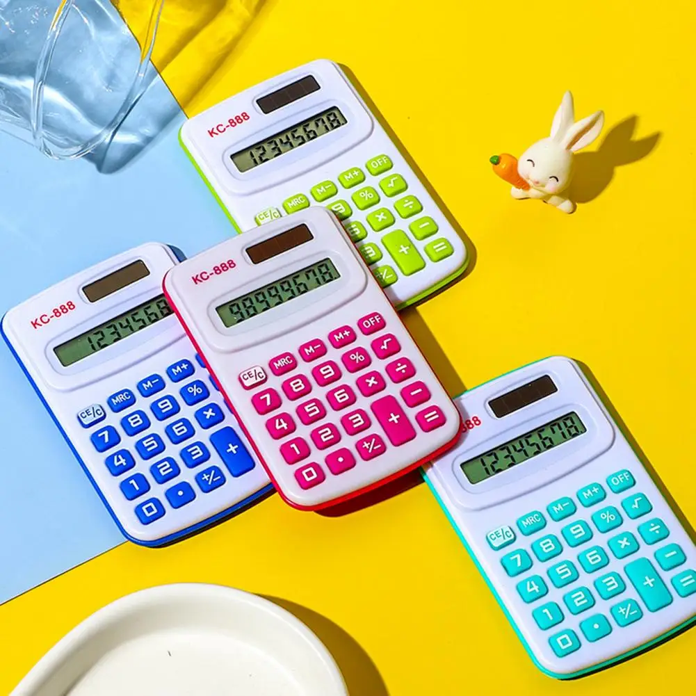 

Мини-калькулятор с чувствительными кнопками, инструмент для счета, портативный студенческий карманный калькулятор с 8 цифрами для учеников