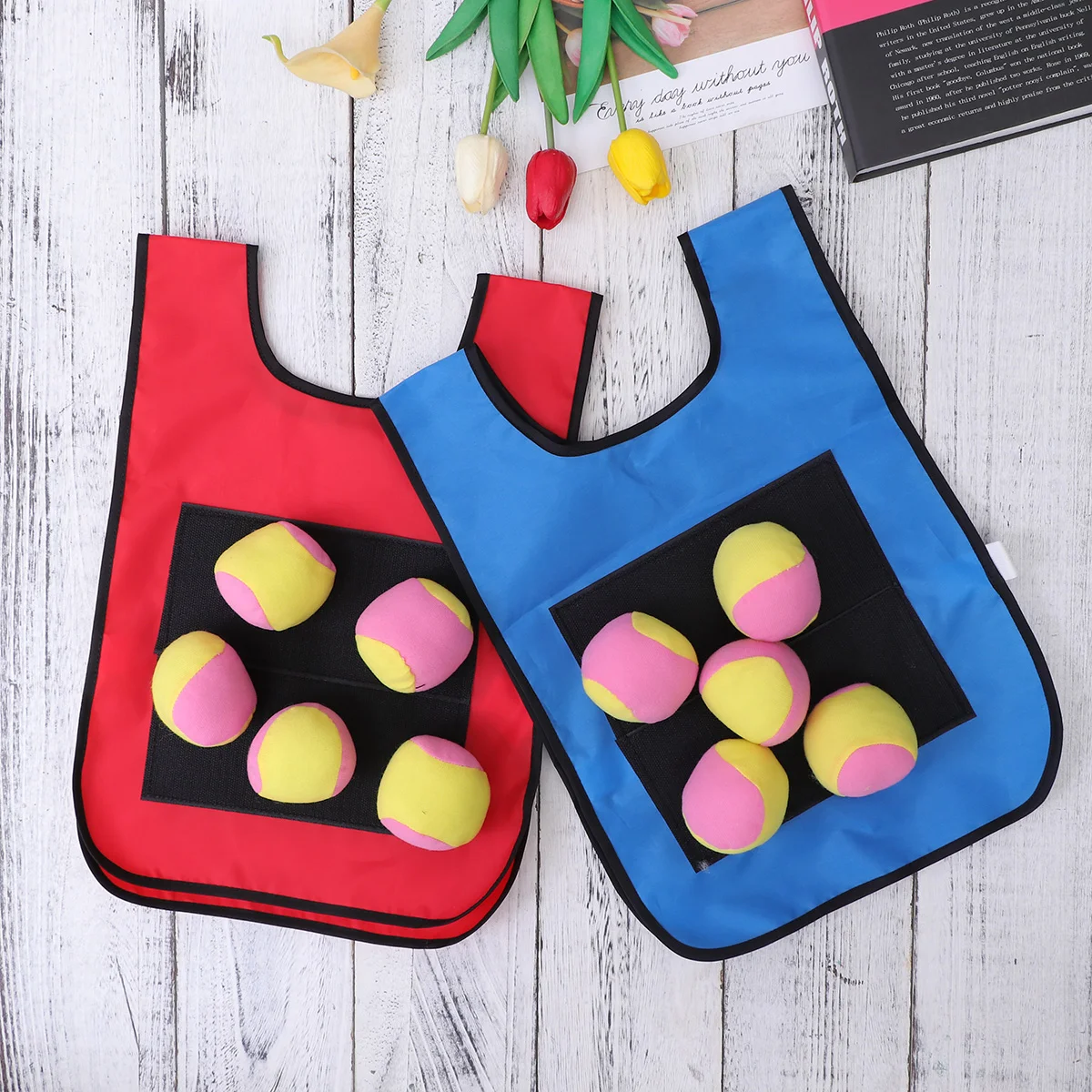 

Sticky Vest Game Target Dodgeball Kids Outdoor Games Set Throwing Tag Toys Catch Toy Jersey Vests Stick Yard Props Dodgeballs