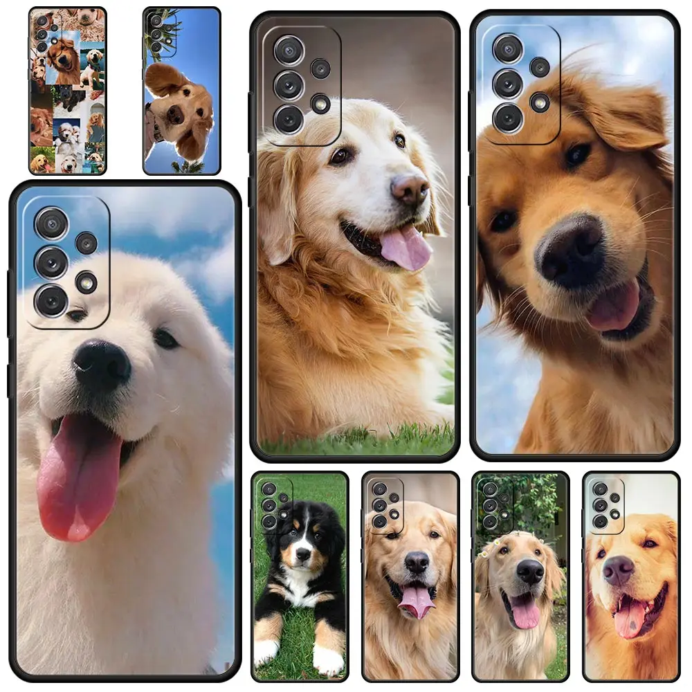 

Golden Retriever Friend Phone Case for Samsung Galaxy A51 A71 A21S A12 A11 A31 A52 A41 A32 A01 A23 A33 A53 A73 A03S A13 5G Cover