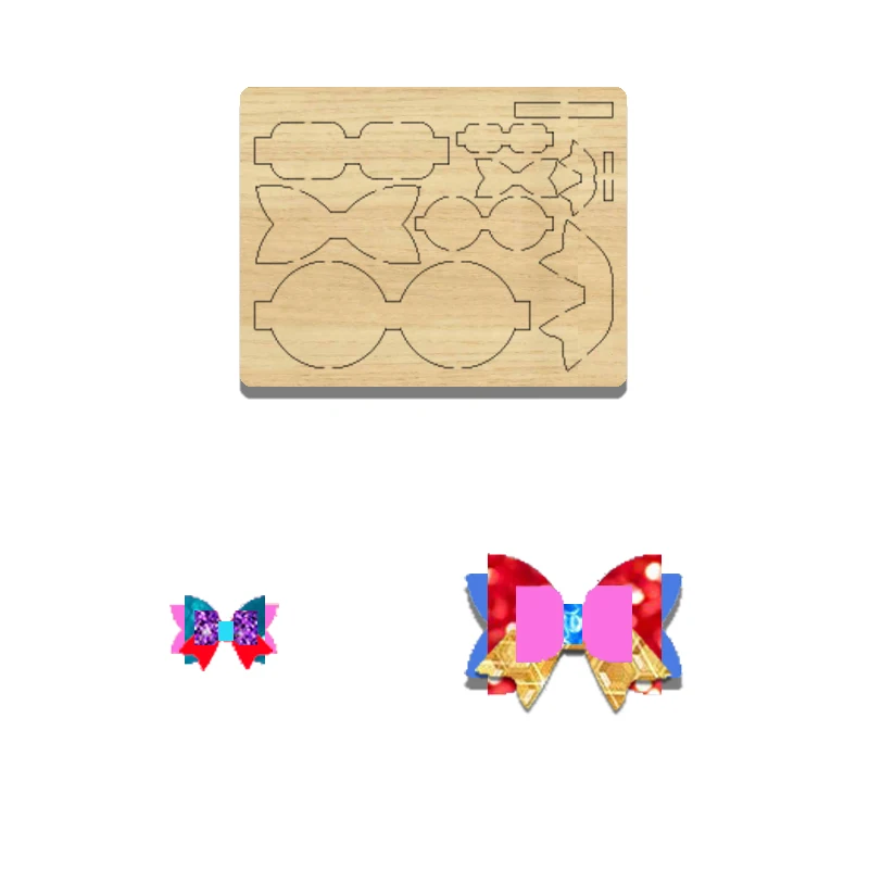 

BD58 Wooden Cutting Die For Fashionable Bowknot Hairpin, Suitable For Most Machines