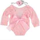 Костюм для новорожденных, кружевная одежда и реквизит для фотосъемки костюм и ободок, 2 шт.компл.