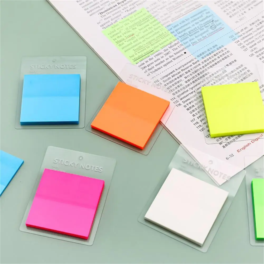 

Lightweight 1 Set Convenient Strong Adhesive Sticky Pads Pastel Color Sticky Note Self-adhesive Office Supplies