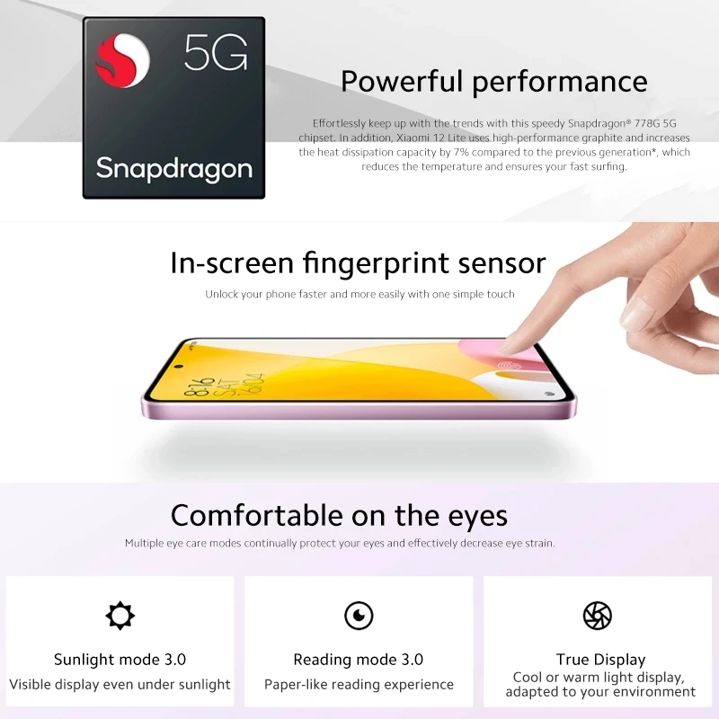 Xiaomi 12 Lite Global Version Smartphone Snapdragon 778G ,6.55