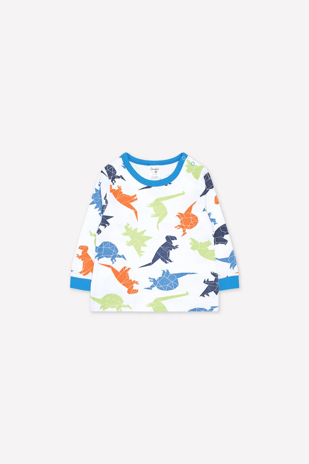 CROCKID джемпер для мальчиков К 300727 динозавры на белом |