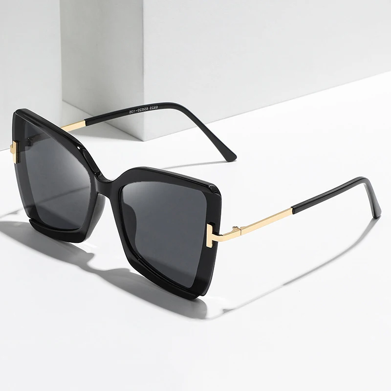 

Солнцезащитные очки в винтажном стиле женские, очки в большой оправе кошачий глаз, модные роскошные брендовые дизайнерские трендовые очки ...