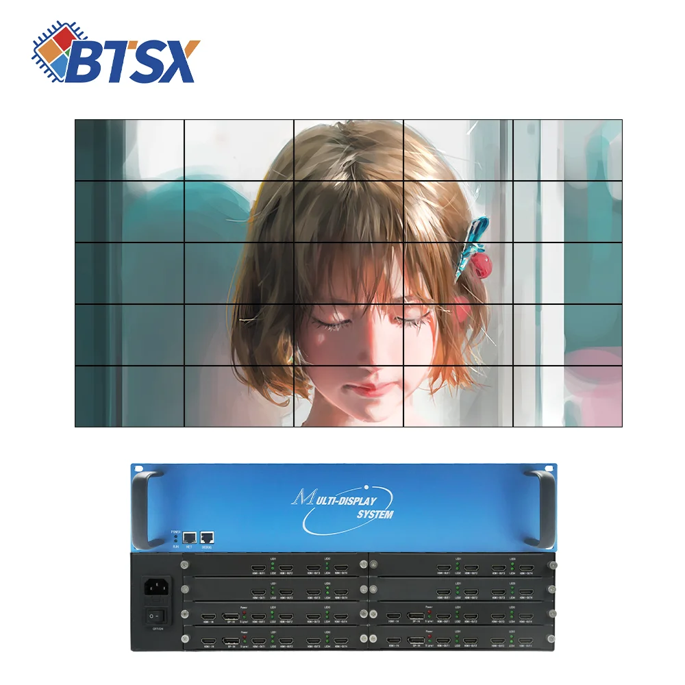Фото Многомониторный расширитель 8Kx4K60Hz, 4 входа, 32 выхода, с функцией расширения экрана 2x16, 5x6, 4x8, с поддержкой пиксель-в-пиксельного вывода №1