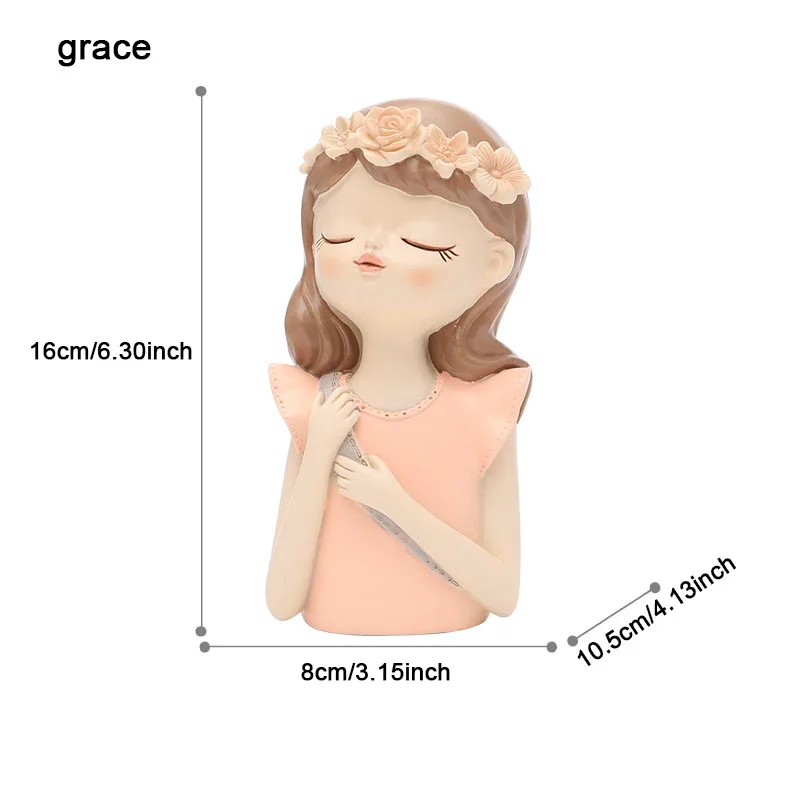 w nowoczesnym i prostym stylu mebli na biurko wysokiej klasy elegancka dziewczyna modelująca doniczka z żywicy dekoracja doniczkowa