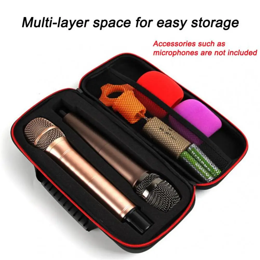 

Portable Wireless Microphone Case Eva Storage Bag Shockproof Large-capacity Travel Box Carry Mic For Travelling Camping Business