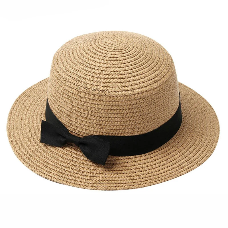 шляпа женская летняя соломенная пляжная канотье модные ручной повседневное